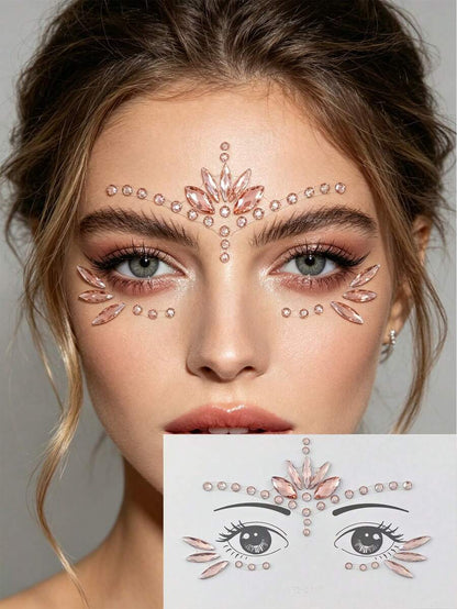 5-Piece Self-Adhesive Face Gem Sticker Set – product image 2 of 12