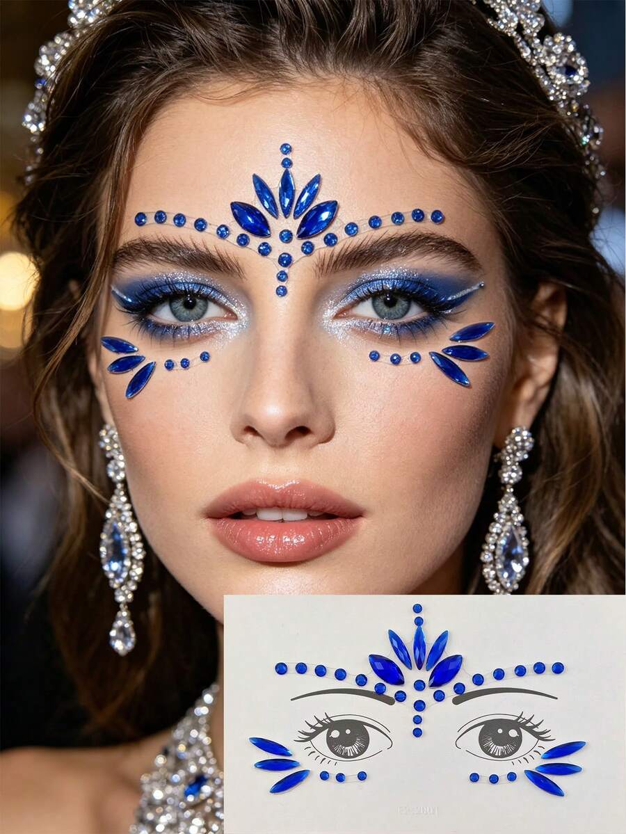 5-Piece Self-Adhesive Face Gem Sticker Set – product image 5 of 12