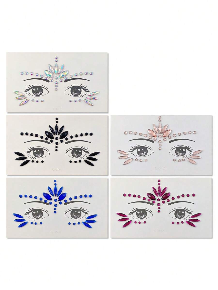 5-Piece Self-Adhesive Face Gem Sticker Set – product image 11 of 12