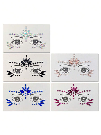 5-Piece Self-Adhesive Face Gem Sticker Set – product image 11 of 12