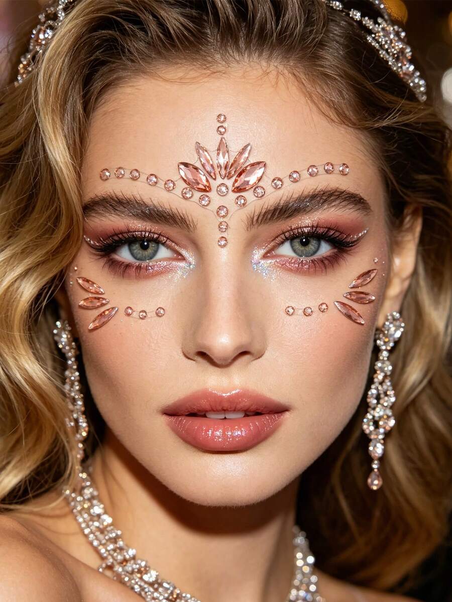 5-Piece Self-Adhesive Face Gem Sticker Set – product image 7 of 12