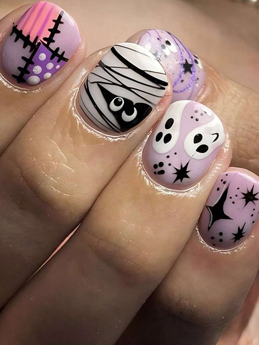 24-Piece Halloween Square Press-On Nail Set – product image 1 of 11